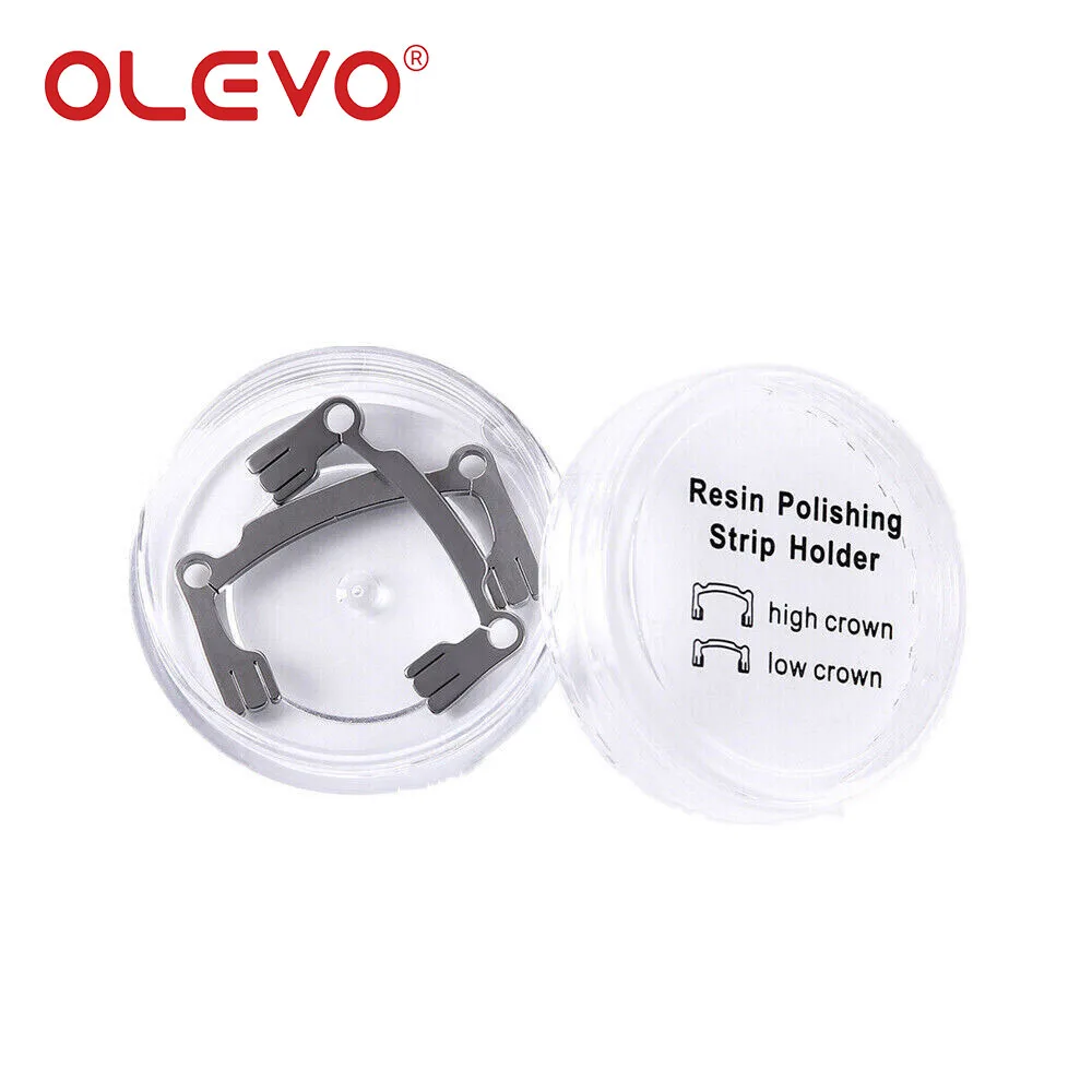 OLEVO-Resina Dentária Polimento Strip Holder, Lixamento Interproximal, Ferramentas de Acabamento para Alta e Baixa Coroa, Aço Inoxidável Autoclavável