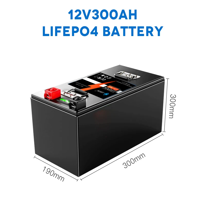 Pabrikan Tiongkok 12v300ah LiFePO4 Catu Daya Tanpa Gangguan Siklus Dalam, 5 Tahun, Kereta Golf Off-Road Off-Grid Solar