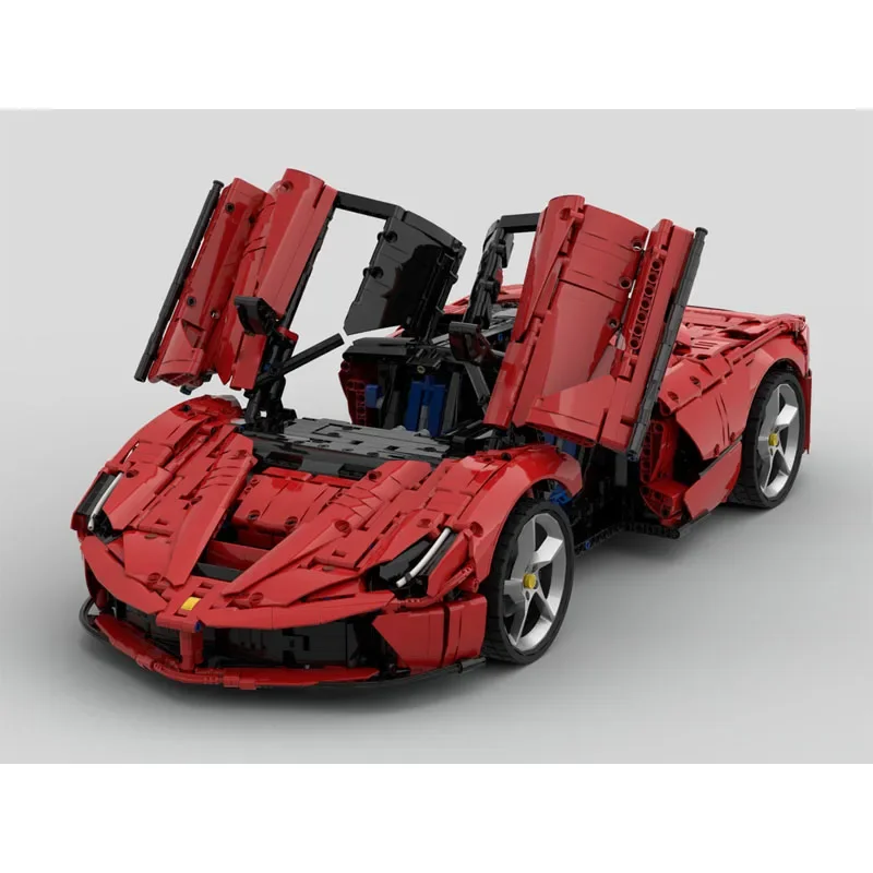 MOC-Red Supercar Series Building Block Toy para meninos, MOC-194680, Modelo 3636 Peças, Aniversário Educacional Criativo, Novo