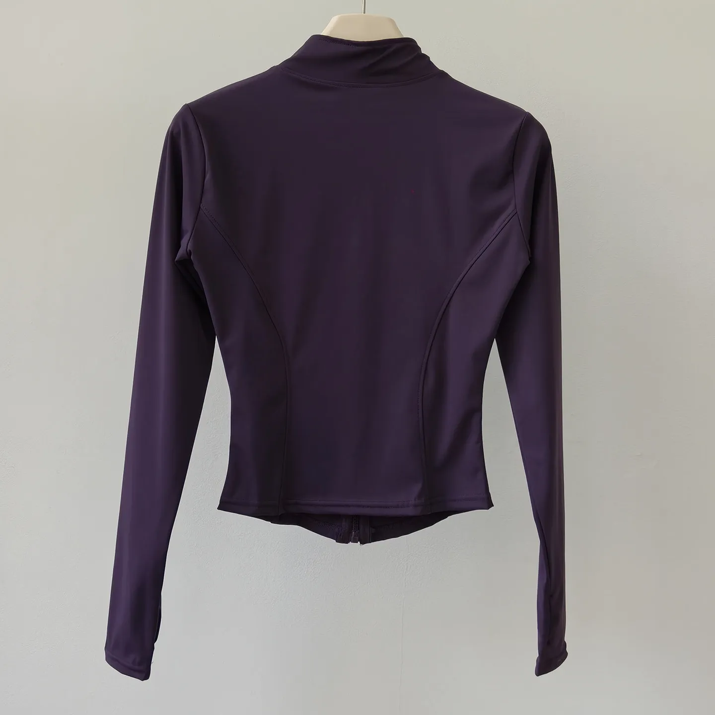 Yoga-Jacke für Damen, eng anliegend, schnelltrocknend, Sport-Slim-Fit, Fitness-Gym-Mantel, T-Shirts, langärmelige Oberteile, Trainingskleidung – Detail 4