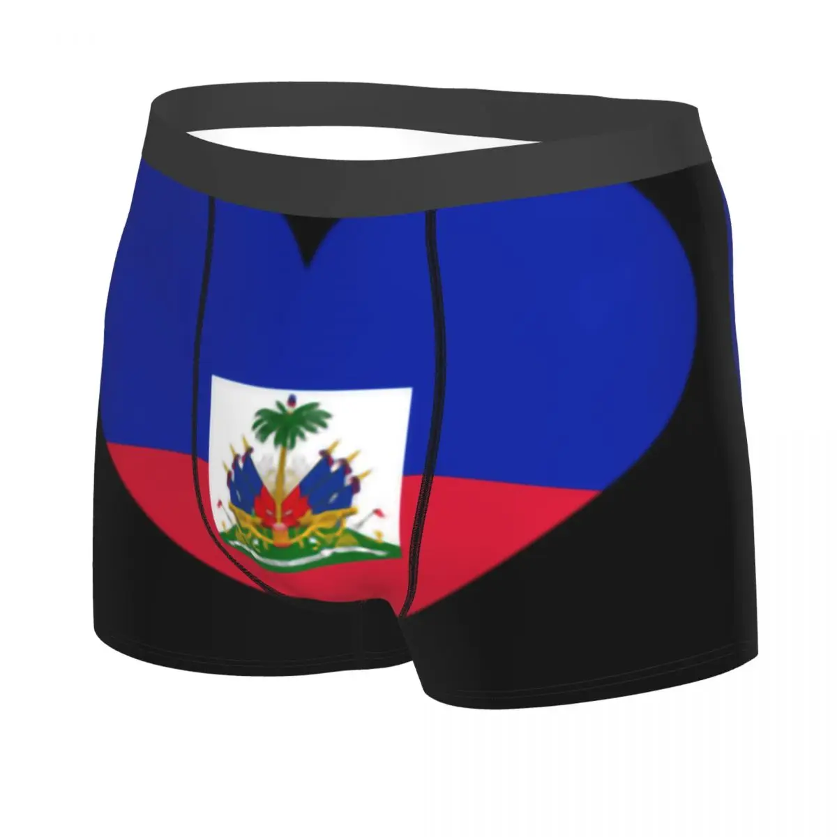 Fashion Flag Of Haiti Boxers Shorts Underpants Male Stretch Briefs Underwear