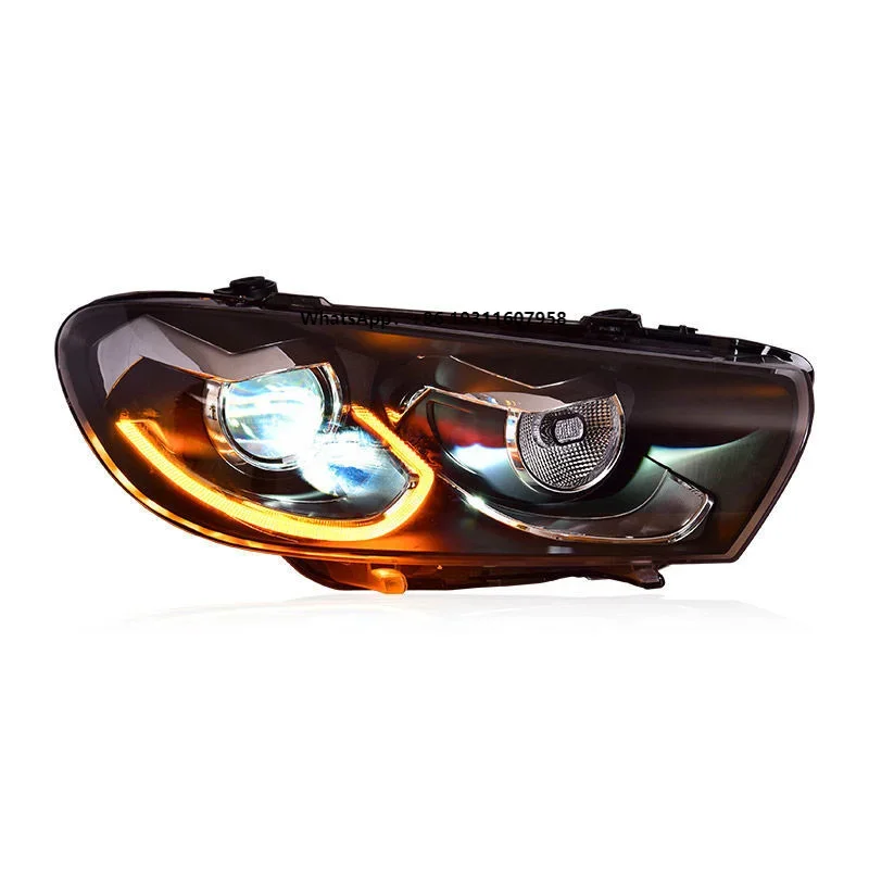 

For Scirocco Headlight Assembly 09-14 Modified Day Running Light Turn Signal LED Headlight Car Accessories
