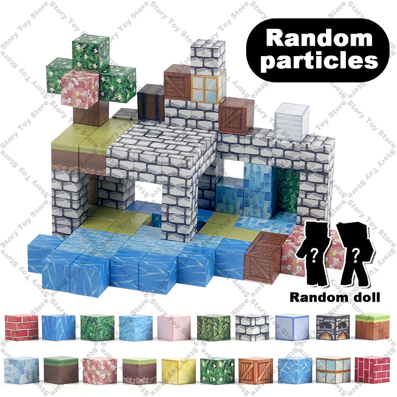 

Magnetic Building Blocks Cube Magnet World Set Assemble Bricks Children's Educational DIY Model STEM Montessori Sensory Kids Toy
