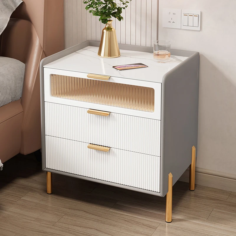Smart Nightstands Bedroom Living Room Cabinets Bedside Table Room Small Table Nordic Furniture Comodino Home Furniture XY50BT image 3