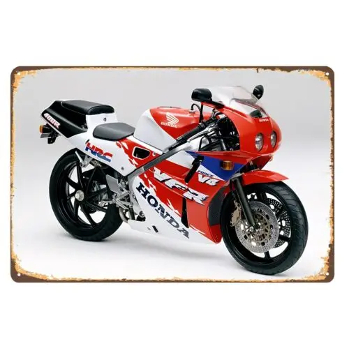 1d,Honda Vfr Motorcycle Metal Poster Tin Sign 20x30cm
