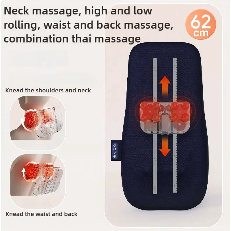 Smart Library 3 Modes Back Relax Shiatsu Massage Cushion Heating And Vibration Features For Car Home Seat Body Application