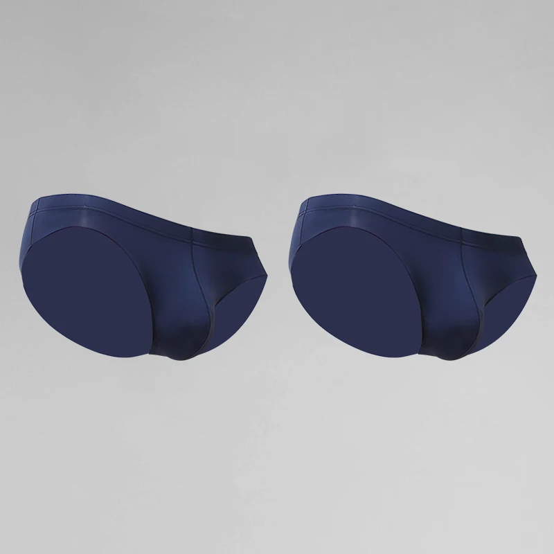 

2PCS Men's summer underwear: Ice Silk, low-waisted triangular underpants, personalized, ultra-thin, breathable shorts