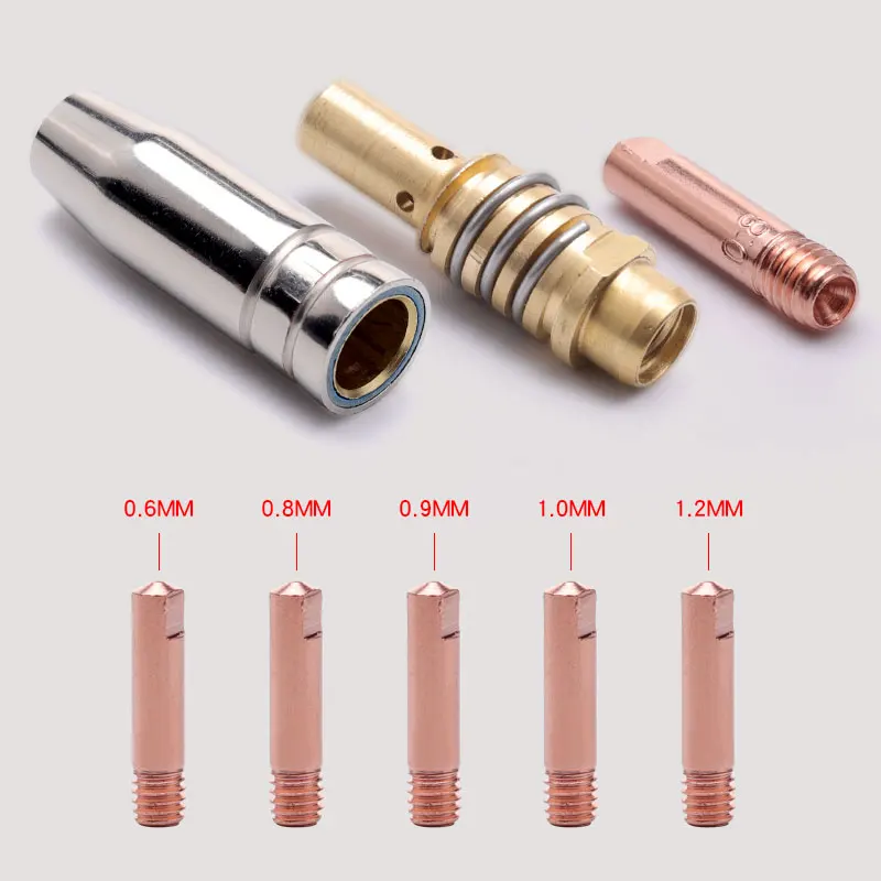 3Pcs/Set Welder Nozzle Part Kit 15AK Conductive Tip Nozzles Contact Tips For MIG Welding Torch Welding 0.6/0.8/0.9/1.0/1.2mm