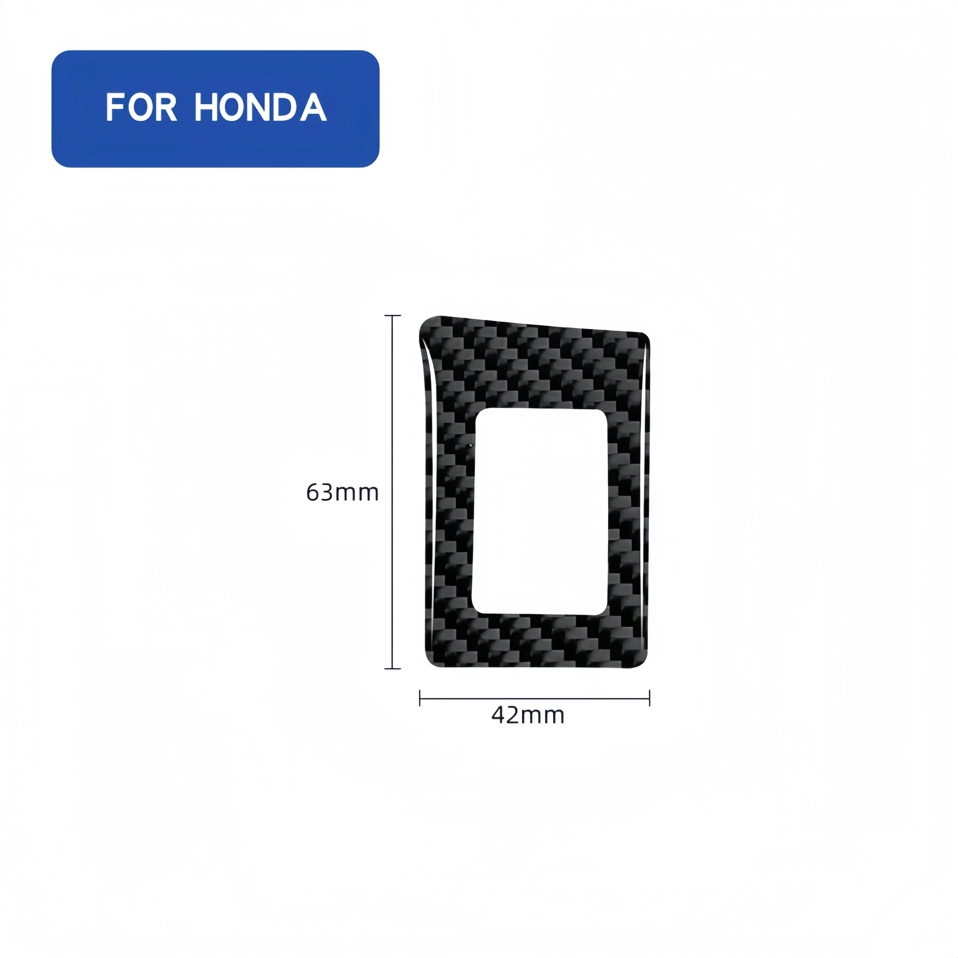 For Honda Civic 10th Gen 2016-2019 Carbon Fiber Car Double Flash Frame Decor Cover Warning Light Switch Trim Sticker Accessories view 6