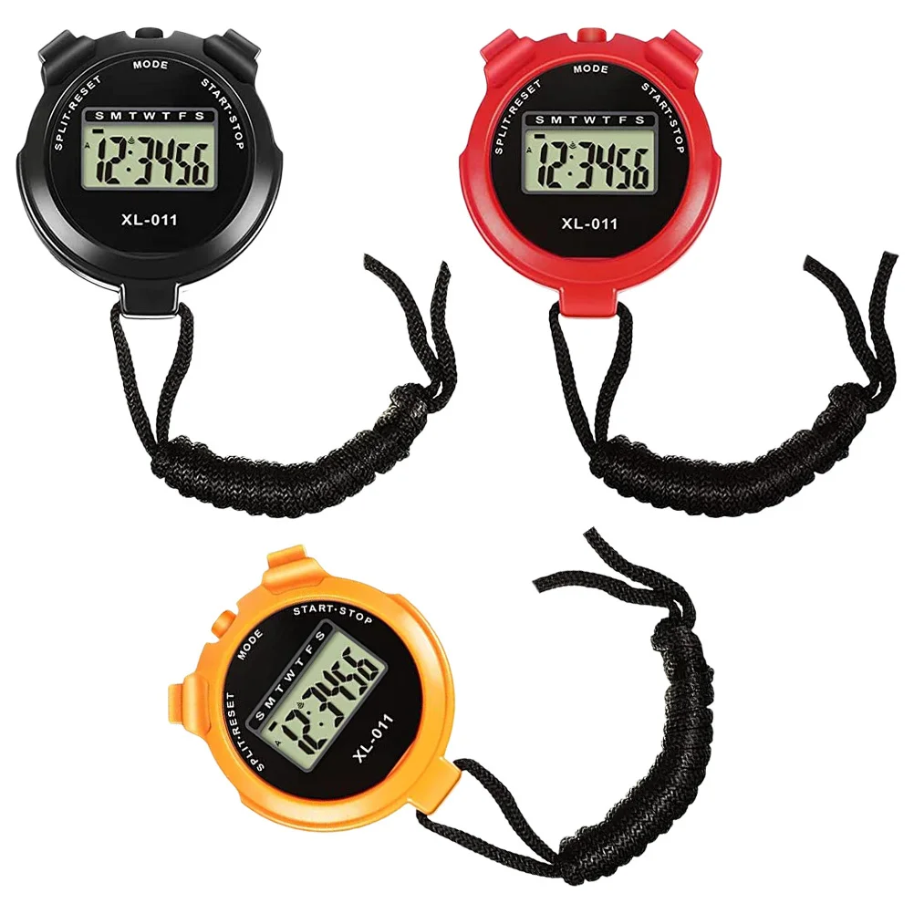 

3Pcs Professional Digital Stopwatch Multi-Function Sports Timer Large Screen Timing Stopwatch for Training Stop Watch