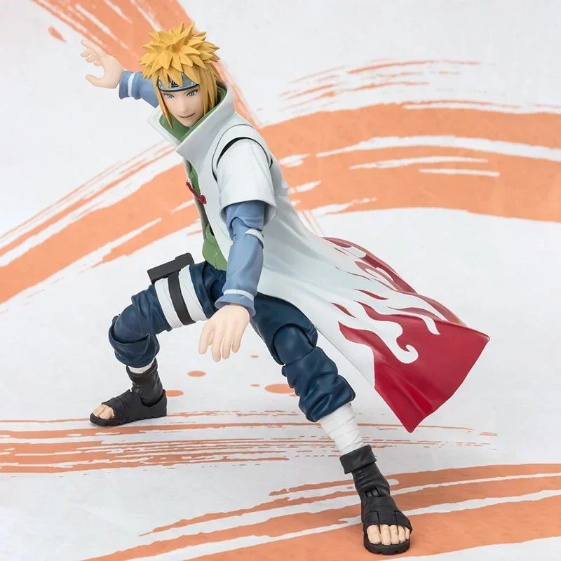 In Stock BANDAI S.H.Figuarts Namikaze Minato Action Figures NARUTO Anime Figure NARUTOP99 Toys for Boys Gifts  Children BB