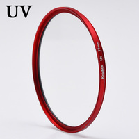 KnightX Red Frame UV Filter Lens Protector 49mm 52mm 55mm 58mm 62mm 67mm 72mm 77mm For Fuji Sony Canon Photography Accessories