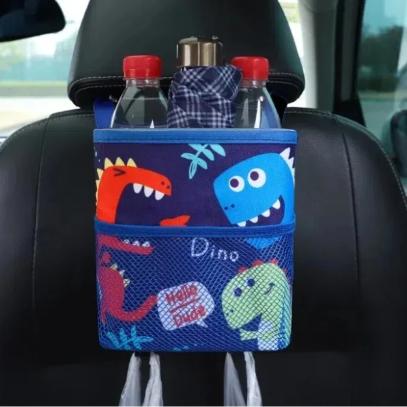 

Cartoon Car Seat Back Organizer Phone tissue book water waste storage bag backseat Protect Bags For Kids Children water proof