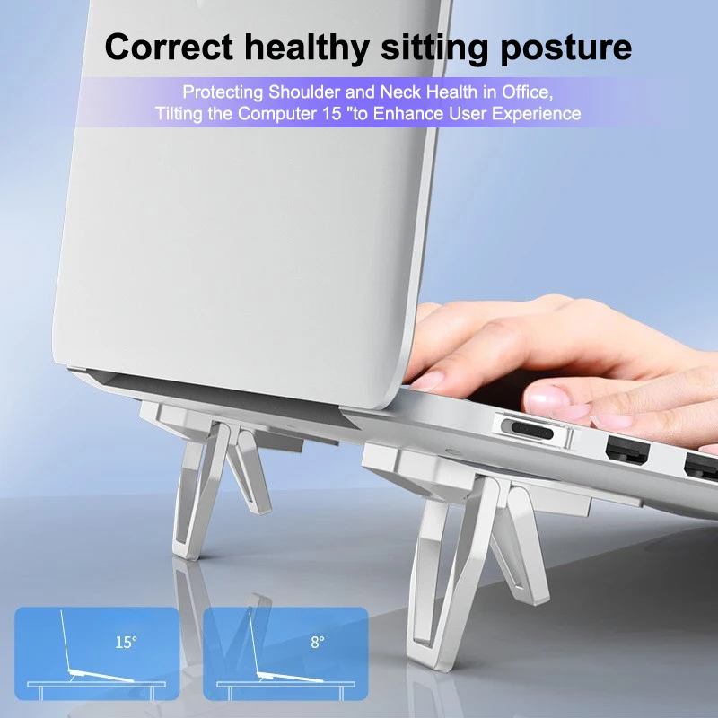 Adjustable Laptop Stand 2PCS Notebook Support Holder Portable Riser Cooling Bracket Universal For Keyboard Tablet Phone Laptop