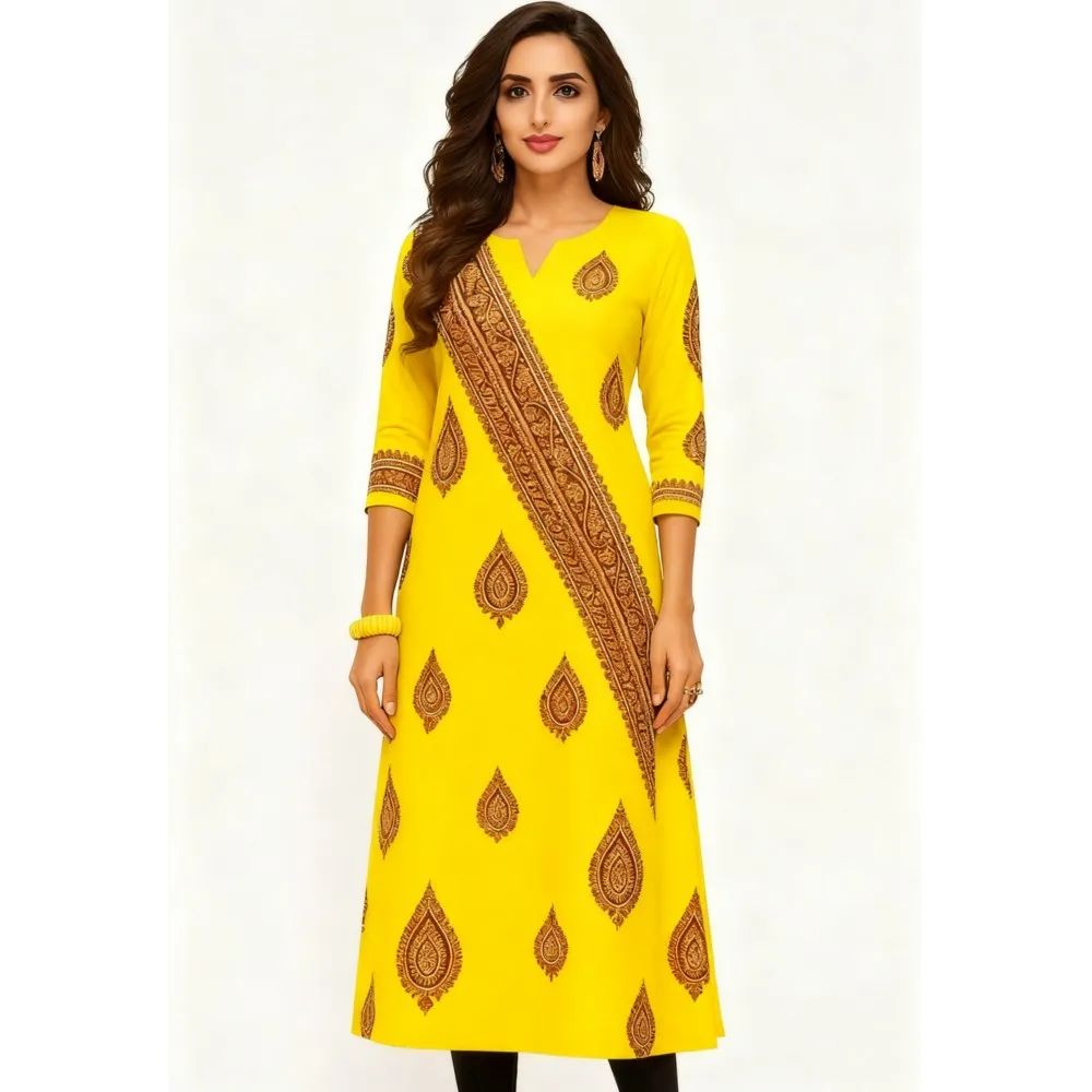 Muslim Dress Kurt Women's Fashionable Elegant Straight Tube Casual Color Elephant Pattern Tenue De Priere Femme Musulmane