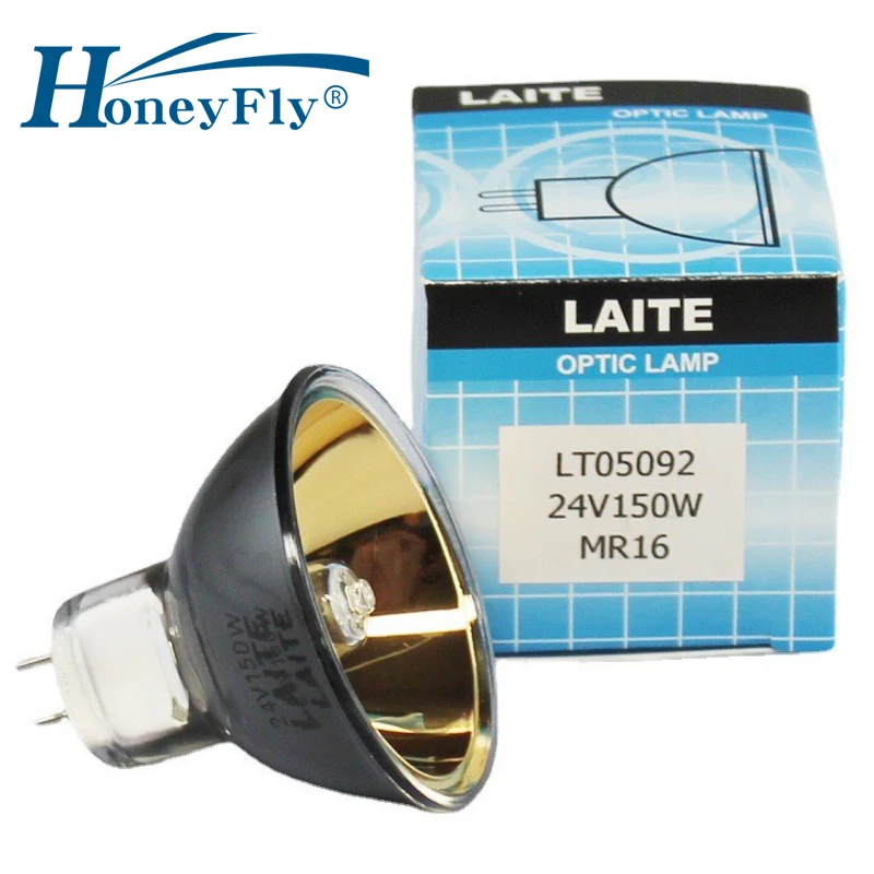 HoneyFly ATP Infrared Polarized Bulb GX5.3 MR16 Gold Plated 100W/150W IR Halogen Lamp for Integrated Circuit Medical Instruments