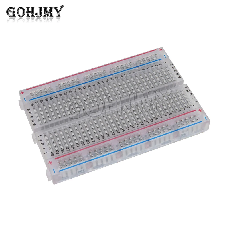 Transparent mini bread board / breadboard 8.5CM x 5.5CM 400 holes DIY