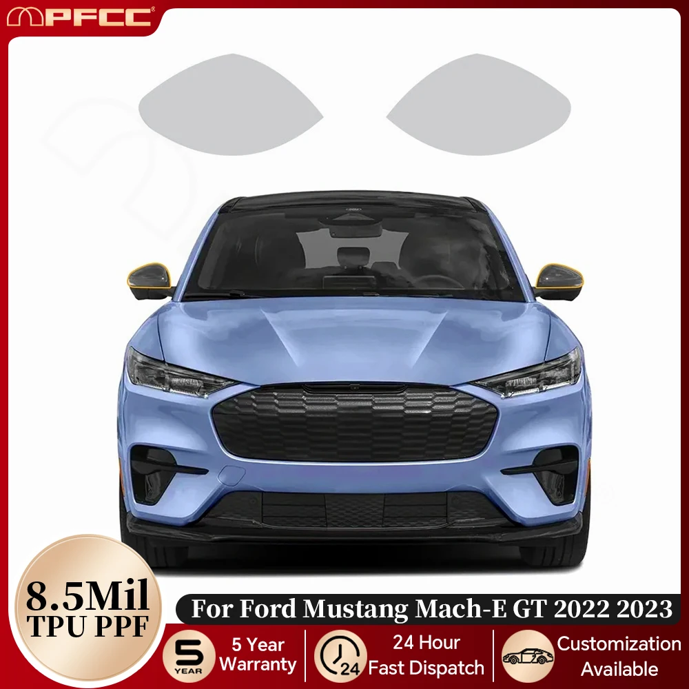 

Предварительно нарезанная защитная пленка PPF для фар и зеркал заднего вида для Ford Mustang Mach-E GT 2022 2023, защитная пленка для кузова автомобиля из ТПУ, прозрачная, антицарапийная