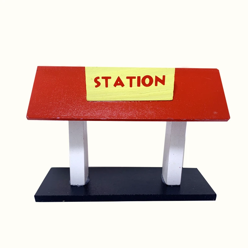 Free Shipping Roof Platform Station Wooden Track Scene Accessories Suitable for Wooden Plastic Red Toys Train Boys Gift X18