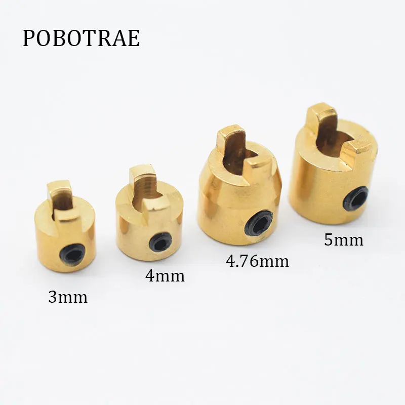 1pc RC Model Boat Brass Copper Drive Dog Shaft Crutch Accessories Diameter 3mm/4mm/4.76mm/5mm for Rc Boat Drive Shaft