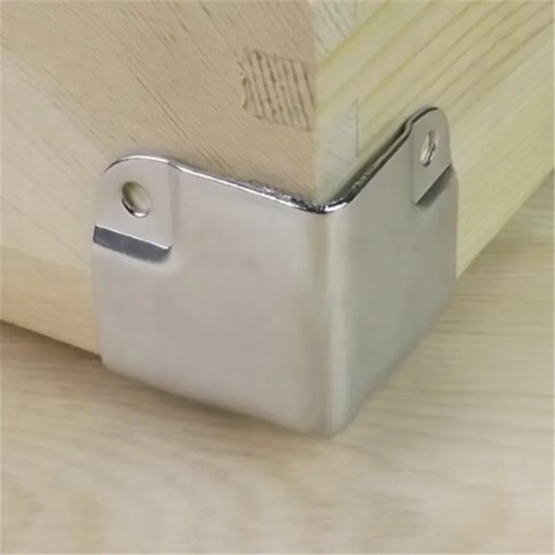 Iron Corner Protectors Silver Style Metal Box Corners Decorative Wooden Case Corner Cover Case Box Corners Brackets Furniture