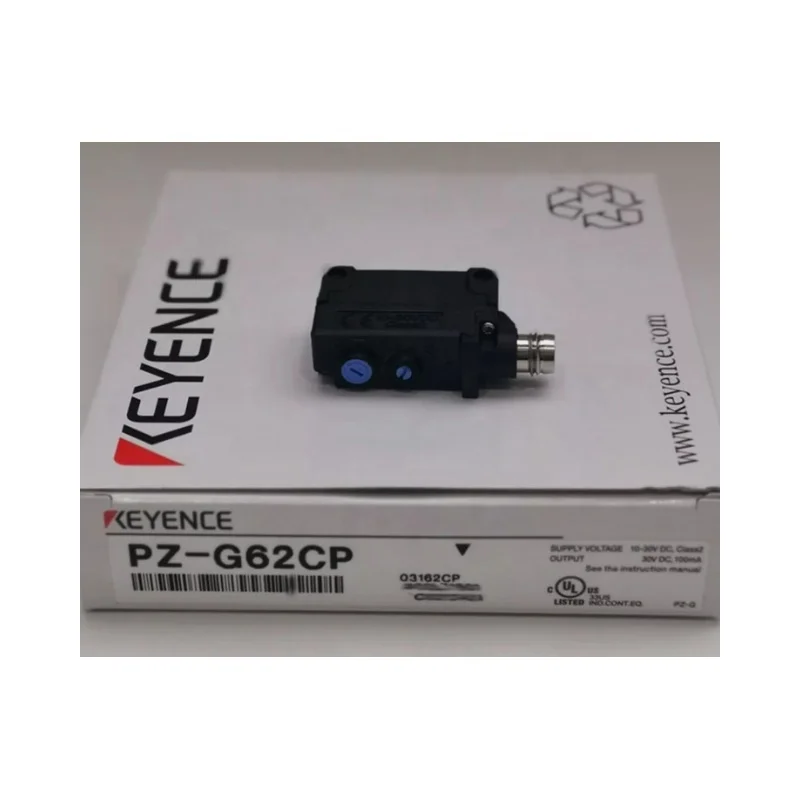 

Keyence in stock PZ-G62CP Photoelectric Sensor, square retro-reflective M8 Connector Type Sensor, PNP Output