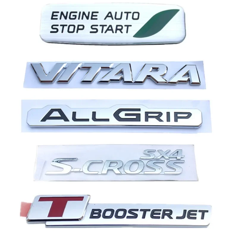 For Vitara S-Cross SX4 AllGRIP LIMITED Tbooster jet Emblem Letter Decal Rear Trunk Tailgate Logo Nameplate Script