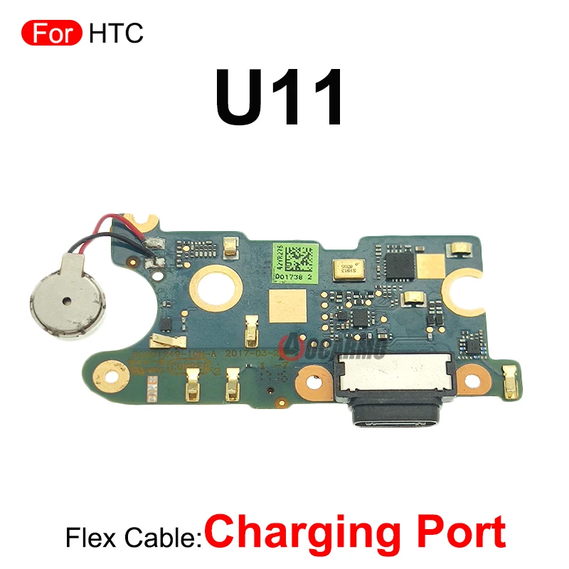 For HTC U11 EYEs U11+ U12+ U12Life U Ultra U Play U20 USB Charging Dock Charger Port With Microphone Connector Flex Cable Repair