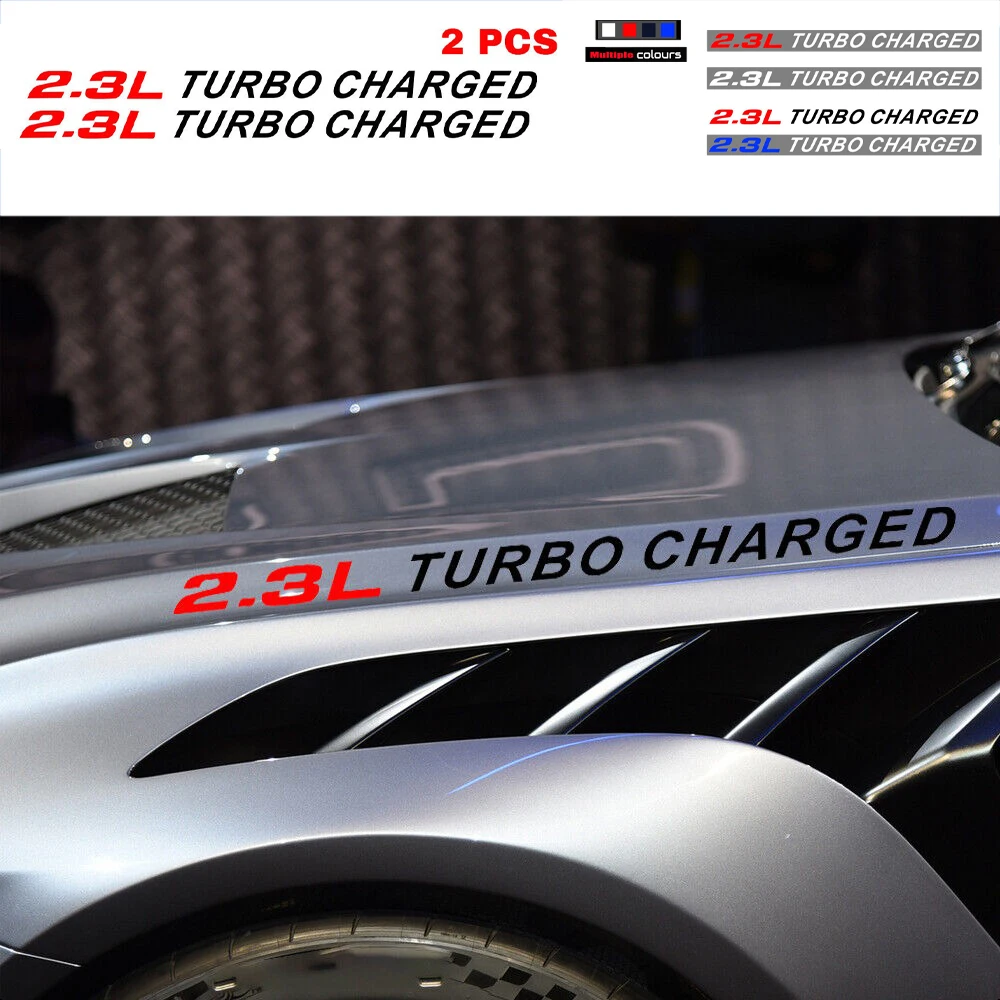 

2,3 л TURBOCHARGED (2 шт.) Авто наклейки на капот автомобиля наклейки для Ford Mustang Ranger аксессуары