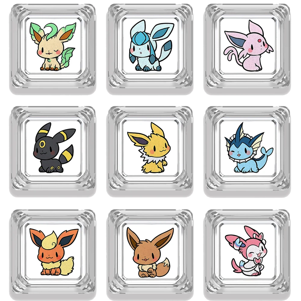 

9-модели Diy Umbreon Sylveon Leafeon Espeon, колпачок для клавиатуры аниме Vaporeon, аксессуары для механических клавиатур