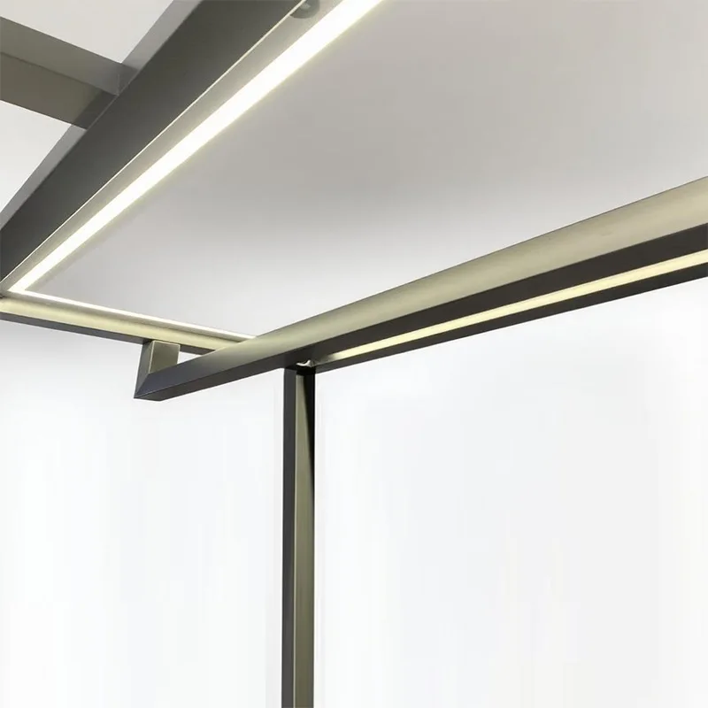 custom.High-End Stainless Steel Premium High-Low Exhibition Rack Clothing Display Stand LED Wedding Dress Display Stand