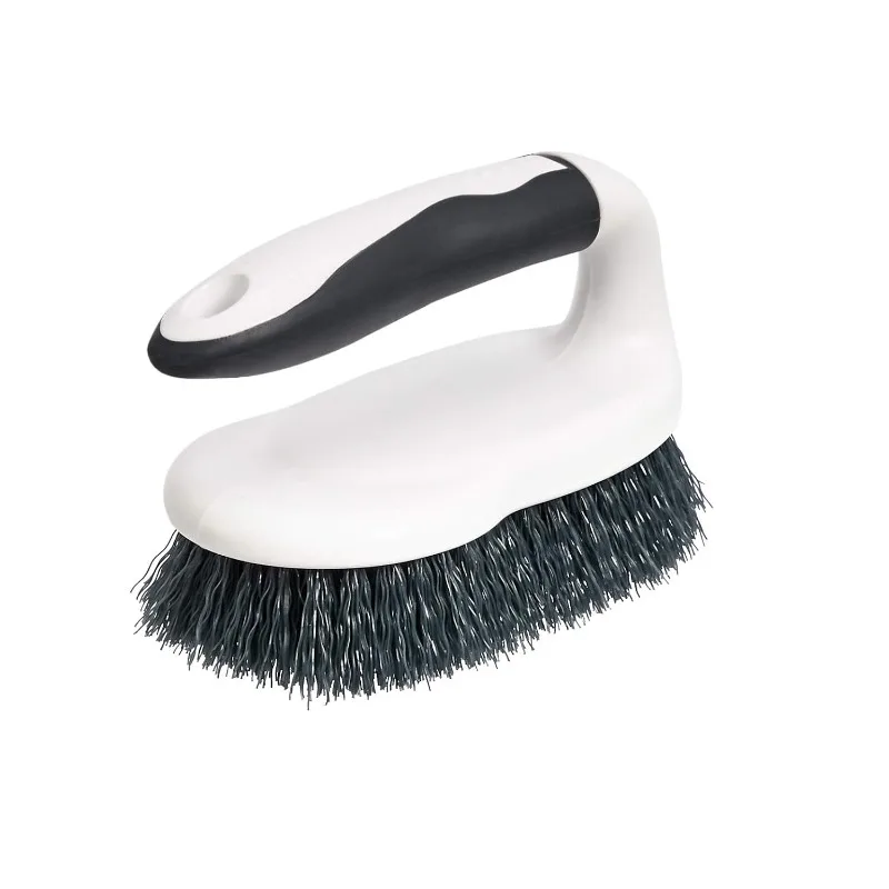 All Purpose Rectangular Scrub Brush, 2-pack, White & Black (Previously AmazonCommercial brand)