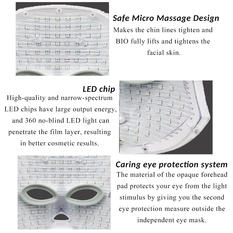 7 couleurs LED Light photon Therapy System soin de la peau du visage & masque beauté masque LED soin de la peau & masque beauté