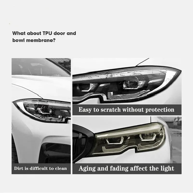For Audi Q4 E-tron 2022-2023 Car Exterior Headlight Anti-scratch TPU PPF Protective  Anti-scratch Repair Film Accessories