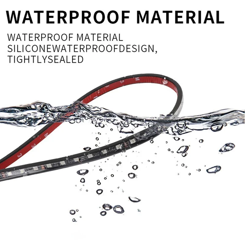 RGB Flexible LED Light bar Car Underglow Led Strip Light tubes Remote App Control Neon Lights Atmosphere Lamp Auto Decoration