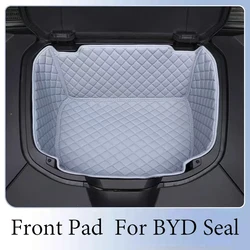 Leather Car Front Storage Box Pad For BYD Seal EV DMi 2023 2024 Trunk Mat Waterproof Bottom Protector Pad Car Interior Decor