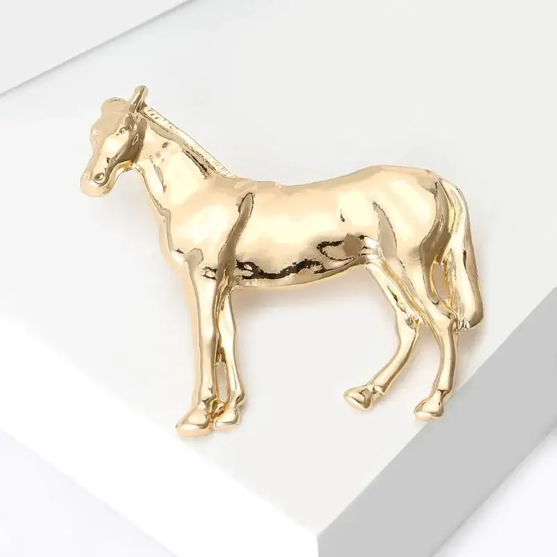 1 قطعة دبابيس الحيوان للجنسين موضة دبابيس الحصان لامعة للنساء اكسسوارات الحفلات عادية هدايا الأصدقاء الفاخرة