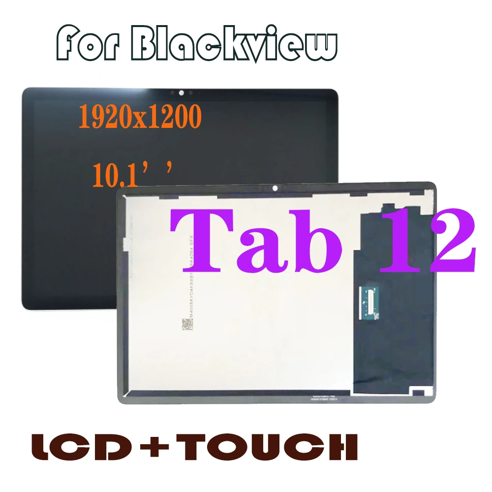 10.1'' Original LCD For Blackview Tab 12 LCD Display Touch Screen Digitizer Assembly Replacement 1920x1200 Pixels FHD