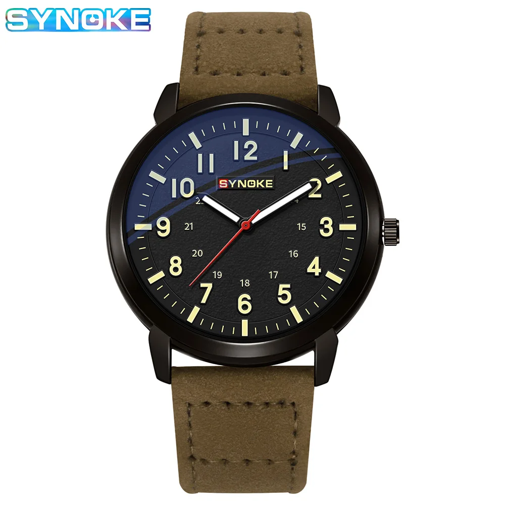 남성용 심플 스타일 쿼츠 시계, 인조 가죽 밴드, 일상 생활 및 선물용 비즈니스 캐주얼 손목시계