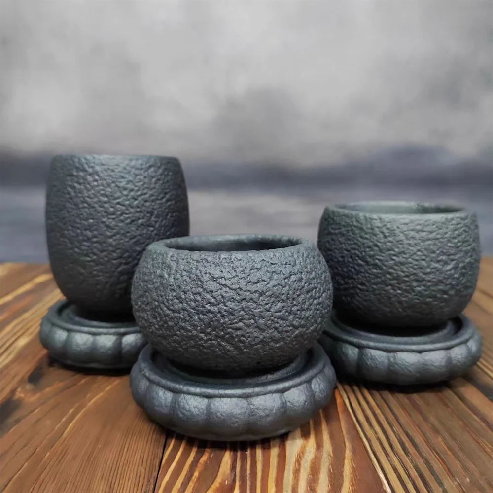 

Textured Concrete Planter Mold Silicone Mold for Succulents Mini Geometric Cement Flower Pot Mold DIY Craft Desktop Garden Decor