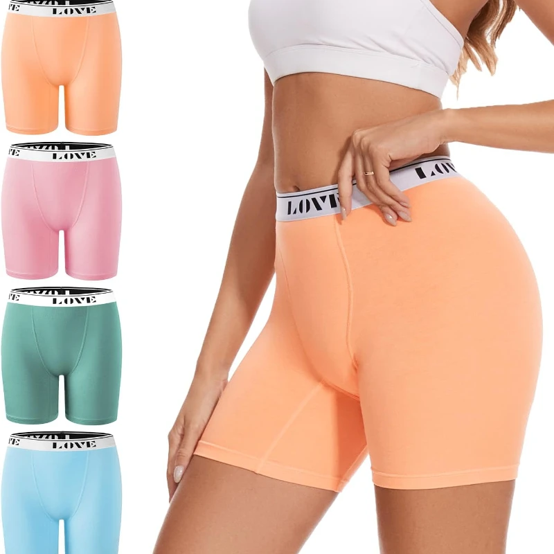 Womens Boxer Briefs High Waisted Modal Boy Shorts Underwear, One-piece cut, closely adhere to, slight elasticity.