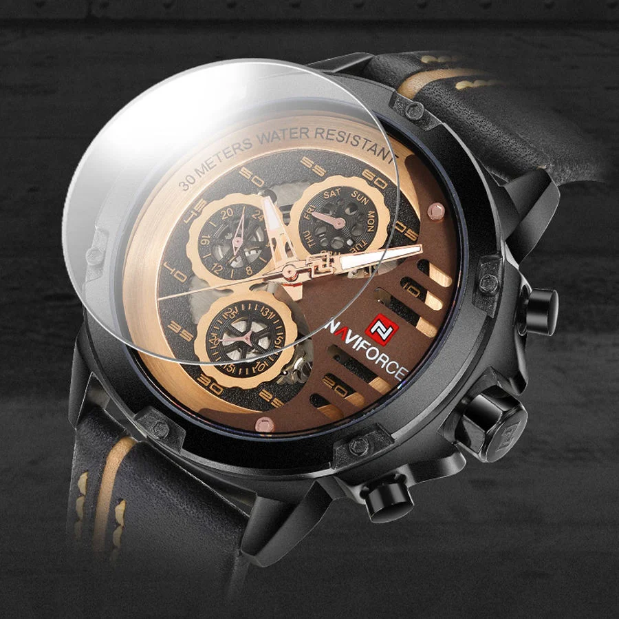 Роскошные мужские кварцевые часы, водонепроницаемые кожаные спортивные наручные часы, мужские часы с коробкой - элегантные часы на продажу Роскошные мужские кварцевые часы, водонепроницаемые кожаные спортивные наручные часы, мужские часы с коробкой - элегантные часы на продажу