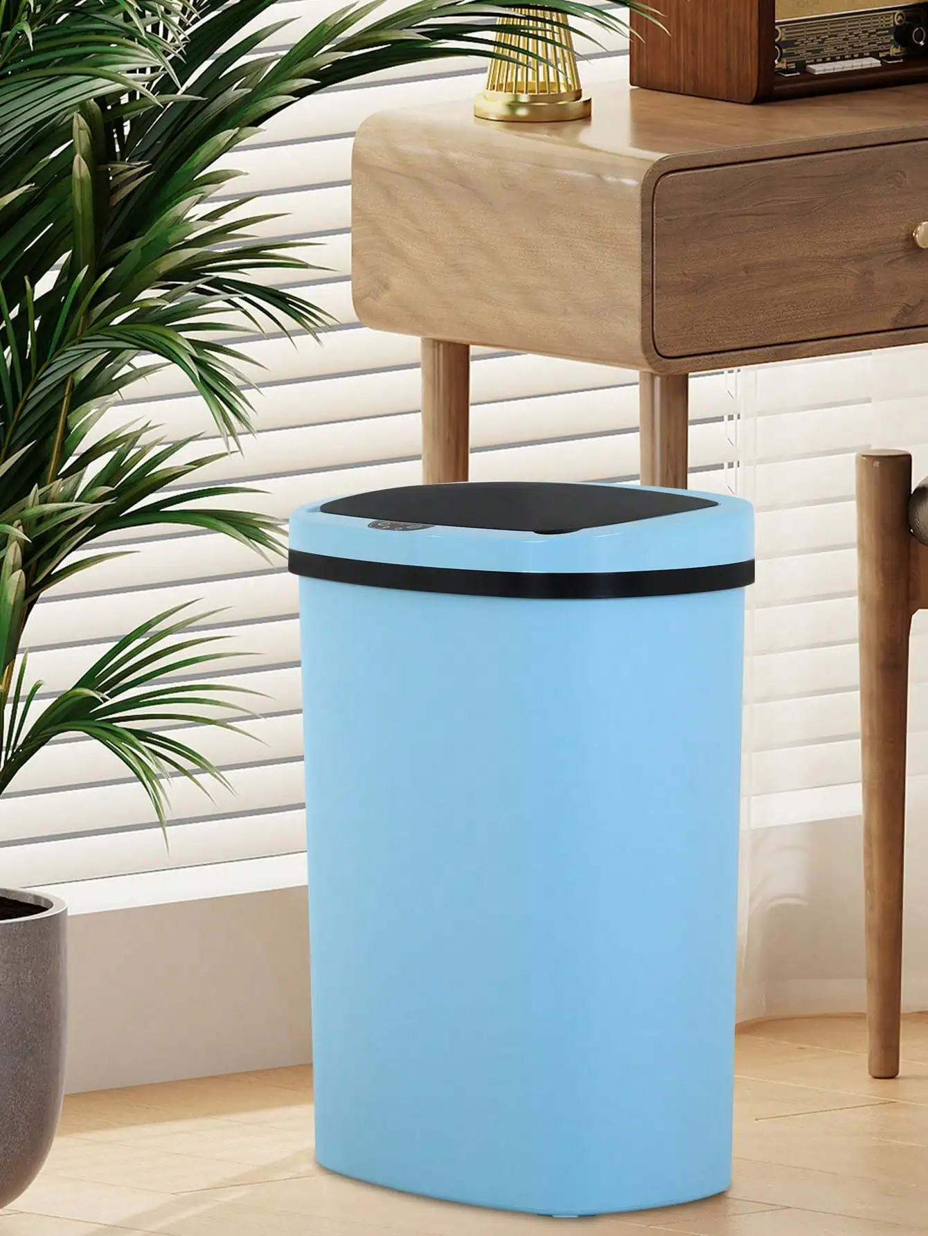 Tempat Sampah 13 Galon Tempat Sampah Dapur Tempat Sampah Otomatis Dengan Tutup Sensor Gerak Kapasitas Tinggi Tanpa Sentuhan Untuk Dapur Rumah