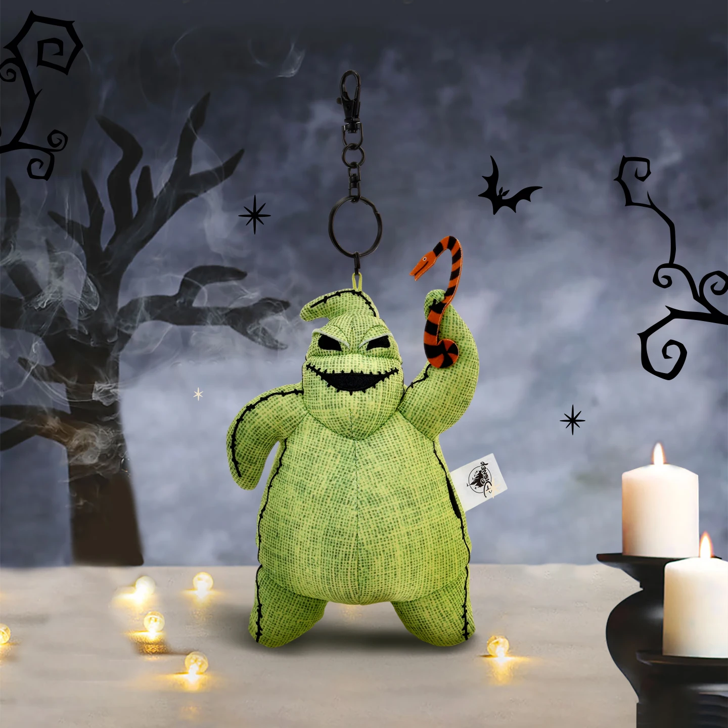 Disney Dark Halloween Llavero de Felpa Charms - Spooky Ghost Mickey Bag Clip Llavero Accesorios para Mochilas, Fiesta de Halloween