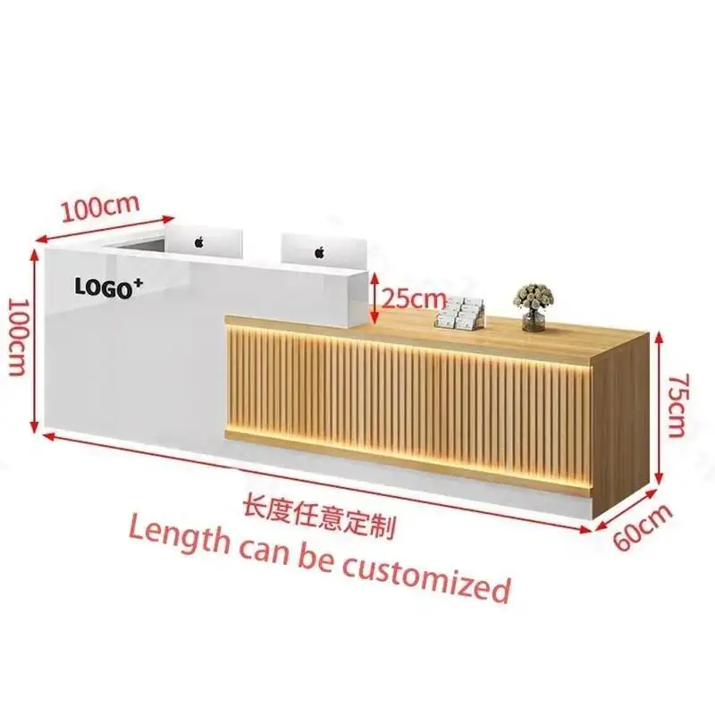 

Reception Glamour Cozy Desks Salon Beauty Luxury Office Reception Desks Cashier Design Recepción Negocio Commercial Furniture