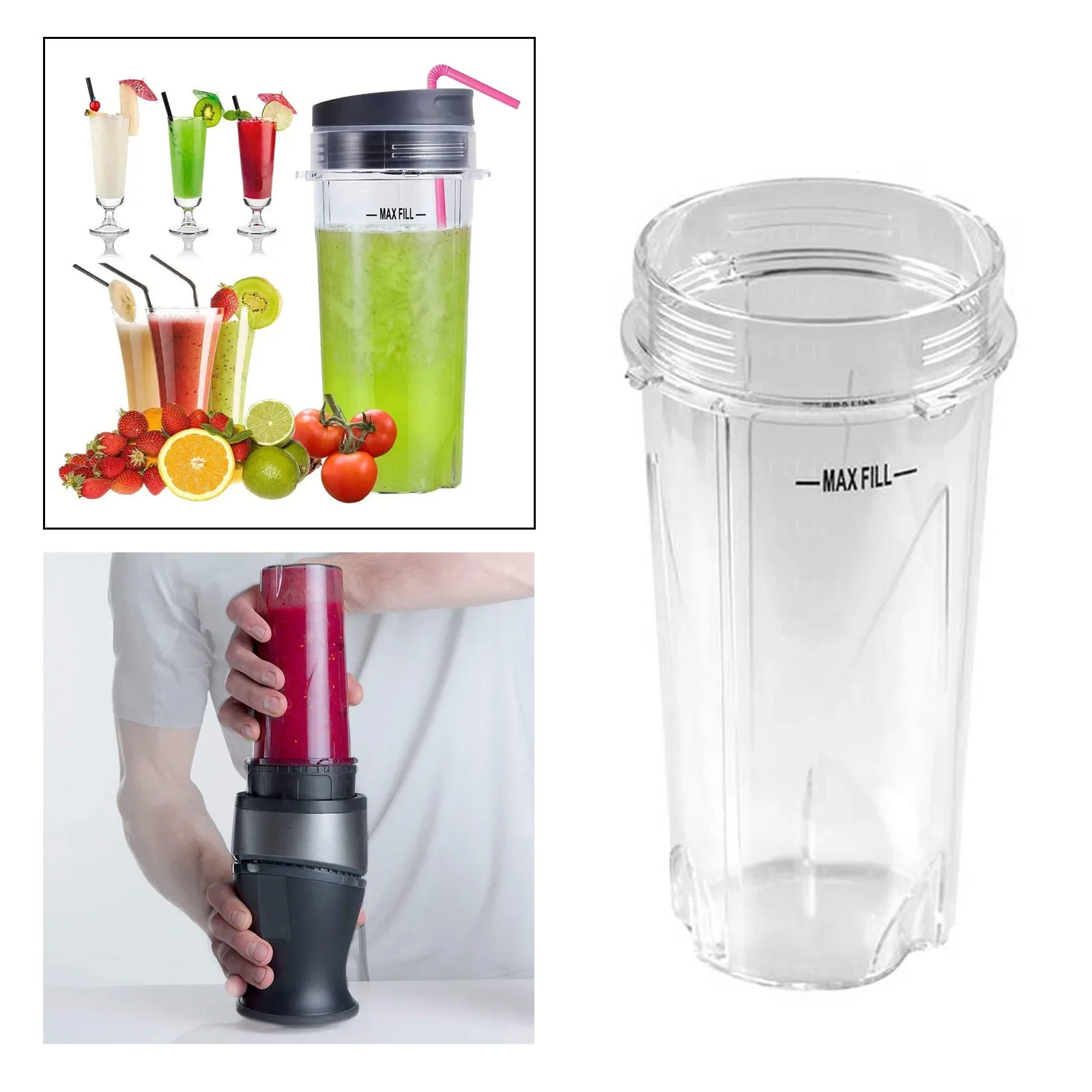 

16oz Blender Cup Versatile Leakproof Compatible Smoothies Portable Blender Cup Serve Cup for BL780 BL810 BL770 BL740 BL660