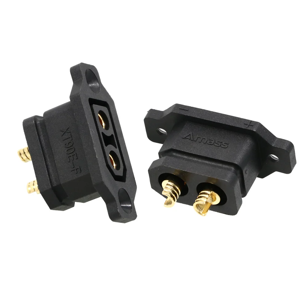 1 / 2 /5 pièces Amass XT90E-F connecteur de batterie XT90E prise femelle plaqué or XT90 connecteur montable prise jaune/noir