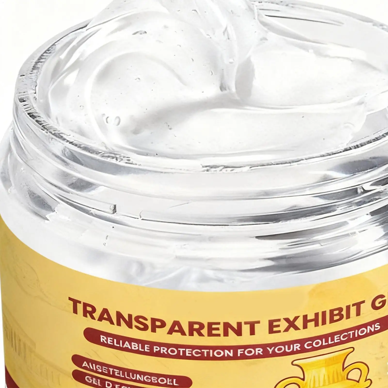 Museum Gel 60g Clear Removable Glue Adhesive Museum Wax for Antiques Glass Ceramics Figures Decorations Conservation Art Gallery