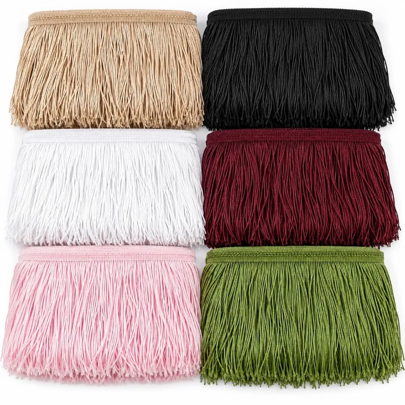 10Yards Meetee 10-30cm Long Tassel Fringe Ribbon for Curtains Clothes Lace Trim Dress Decor DIY Garment Sewing Accessories