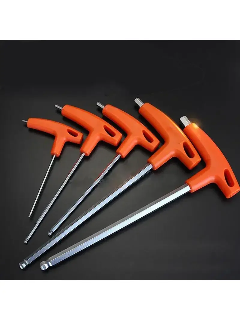 AliExpress ZJMZYM Long Arm Allen Wrench High Hardness T-Handle Cr-v Steel Hex Key Spanner Car Bike Motorycle Repair Hand Tools For Nut Removal
